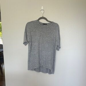 rag & bone Women's Heather Gray Short Sleeve Crewneck Tee